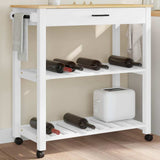 Kitchen Trolley MONZA 84x40x88.5 cm Solid Wood Pine 376102