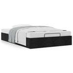Ottoman Bed Frame without Mattress Black Double Fabric 3310921