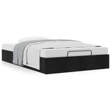 Ottoman Bed Frame without Mattress Black Double Fabric 3310921