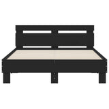 Bed Frame Black Engineered wood, Plywood Small Double Durable 3207449