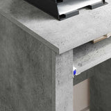 Desk with Wheels Concrete Grey 91 x 50 x 77 cm Engineered Wood 869533
