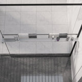 Shower Shelf for Walk-in Shower Wall Chrome 115 cm Aluminium 153623