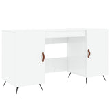 Desk High Gloss White 140x50x75 cm Engineered Wood 829518