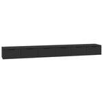 Wall Cabinets 2 pcs Black 102x30x20 cm Engineered Wood 3115901