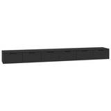 Wall Cabinets 2 pcs Black 102x30x20 cm Engineered Wood 3115901