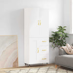 Highboard White 69.5x34x180 cm Engineered Wood 3195995