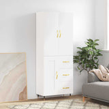 Highboard White 69.5x34x180 cm Engineered Wood 3195995