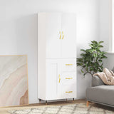 Highboard White 69.5x34x180 cm Engineered Wood 3195995