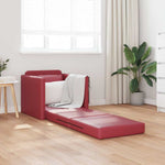 Floor Sofa Bed Wine red 74 x 77 x 81 cm Faux leather 4106633