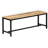 Dining Bench 120 cm Solid Rough Mango Wood 247814