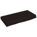 Wall Shelf Dark Brown 60x30x cm Treated Solid Wood Oak 363766