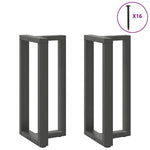 ZNTS Bar Table Legs T-Shaped 2 pcs Anthracite 50x35x cm Steel 4013078