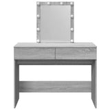 Dressing Table with LED Grey Sonoma 100x40x130 cm 848197