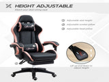 Computer Gaming Chair, PU Leather Office Desk Chair with Footrest, Swivel Wheels, 135&deg Reclining T3398P377462