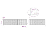 Gabion with 5 mm Wire and 5x5 cm Mesh 500x10x50 cm 3463948