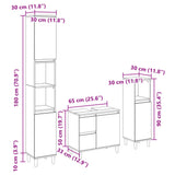 3 Piece Bathroom Furniture Set Sonoma Oak Engineered Wood 3307669