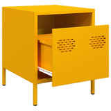 ZNTS Bedside Cabinet Mustard Yellow 35x39x43.5 cm Steel 851250