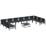 Garden Sofa Set Anthracite Steel 3379017