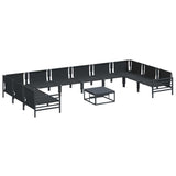 Garden Sofa Set Anthracite Steel 3379017