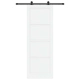 Sliding Door ORKDAL White 83 x 232 cm Solid Pine Wood 3445491