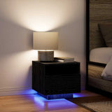Bedside Cabinet 2 pcs Black Oak 40 x 39 x 37 cm Engineered Wood 863071