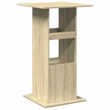 ZNTS Bar Table with Storage Sonoma Oak 60x60x102 cm Engineered Wood 854330