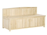 Wood Storage Bench for Patio Furniture, Outdoor Garden Seating Tools T3398P322075