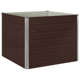 45712 Raised Garden Bed Brown 100x100x77 cm Galvanised Steel