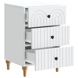 Bedside Cabinet White 43x 41 x 66.5 cm Engineered Wood 894095