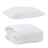 Duvet with Pillow 2 pcs White Microfiber 3376618