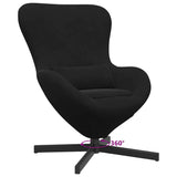 Egg Chair Black 63 x 73 x 90 cm Velvet 42002762