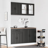 ZNTS 4 Piece Kitchen Cabinet Set Kalmar Black Engineered Wood 3314872