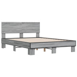 Bed Frame without Mattress Grey Sonoma 135x190 cm Double 3280210