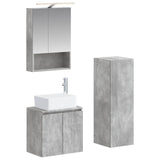 Bathroom Furniture Set 4 pcs Concrete Grey 3407442