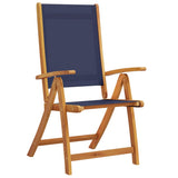 Folding Garden Chairs 6 pcs Solid Wood Acacia and Textilene 3279242