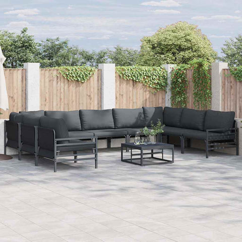 Garden Sofa Set Anthracite Steel 3379015