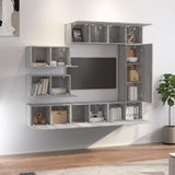 8 Piece TV Cabinet Set Grey Sonoma Engineered Wood 3120294