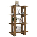 Book Cabinet/Room Divider Smoked Oak 80x30x123.5 cm 813575