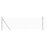 Welded Wire Fence with Concrete Base 25 x 0.5 m 3353786