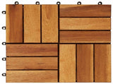 Decking Tile 20 pcs Brown 30 x 30 cm Acacia Hardwood 3444689
