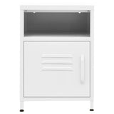 Nightstand White 35x35x51 cm Steel 336224