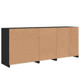 Sideboard with LED Lights Black 181.5x37x67 cm 3209038