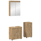 Bathroom Furniture Set TULUM 3 pcs Artisan Oak 60 x 34 x 63 cm 3398033