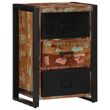 Drawer Cabinet Multicolour 50x35x70 cm Solid Wood Reclaimed 4013584