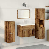 Bathroom Furniture Set with Shelf 5 pcs Brown Engineered Wood 3332602