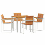 Garden Dining Set 5 pcs Solid Wood Acacia 3334806