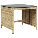 11 Piece Garden Dining Set with Cushions Mix Beige Poly Rattan 3211152