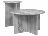 Side Table Set with Storage 2 pcs Grey Sonoma Engineered Wood 8001034