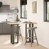 Bar Table Legs T-Shaped 2 pcs Natural Steel 40x35x cm Steel 4013087
