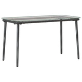 Garden Table Black 80 x 40 x 45 cm Poly Rattan 42010364